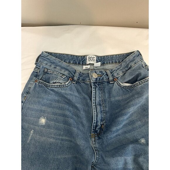 BDG Urban Outfitters Women's Mom High Rise Jeans Size 28 Light Wash Distressed - Picture 5 of 9